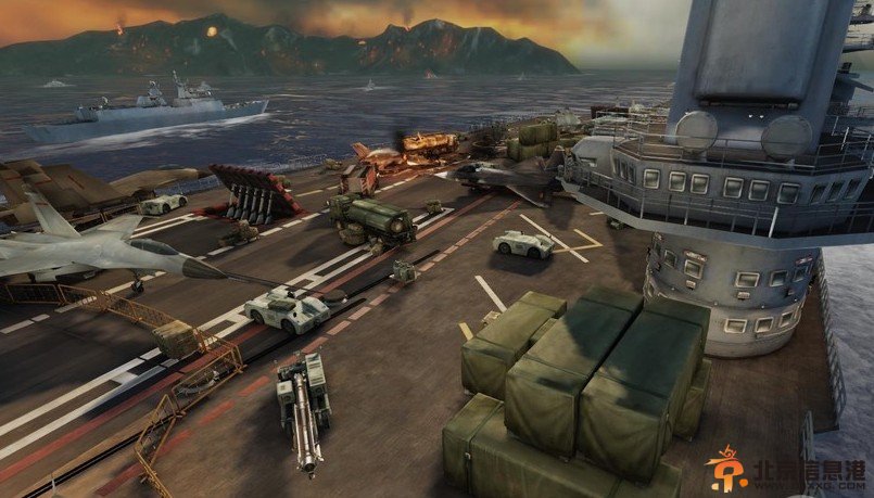 《光荣使命》游戏中辽宁舰航母进行守卫钓鱼岛作战的画面