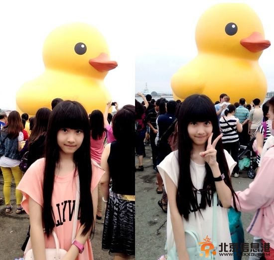 台湾萝莉双胞胎姐妹花走红 清纯可爱人人点赞