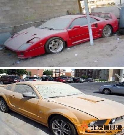 迪拜豪车遭遗弃 百万豪车“土豪”视作废铜烂铁遗弃街头