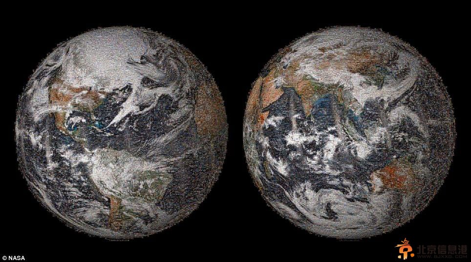 3.6万余张网友自拍照拼成太空地球图(图)