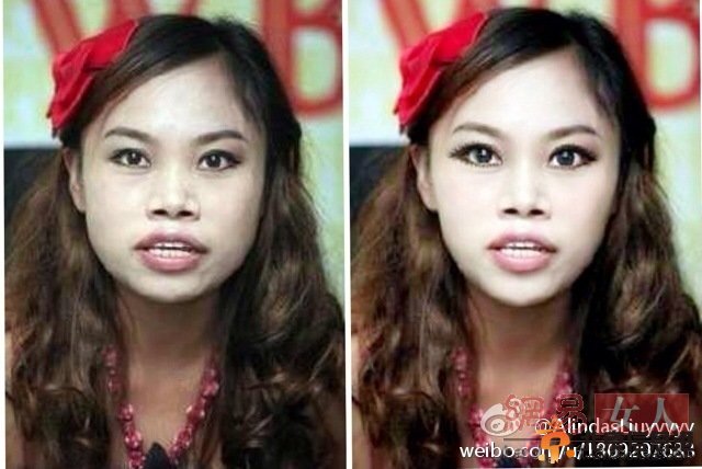 凤姐PS大赛！高手出招凤姐变大眼尖脸美女