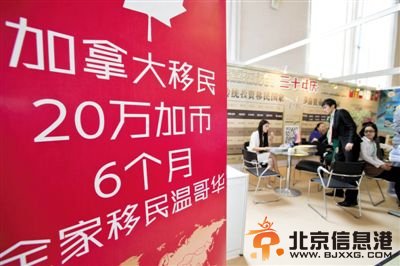 2014年4月10日，<a href='http://www.bjxxg.cn/news/beijing/' target='_blank'><u>北京</u></a>春季房展会期间，加拿大一个移民项目在进行推广。资料图片