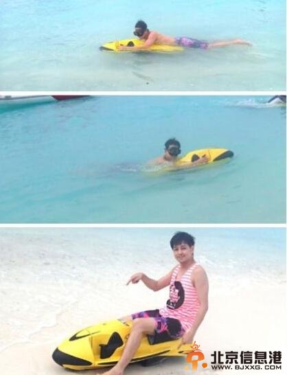 林志颖发福照曝光 半裸上身戏水圆肚凸起