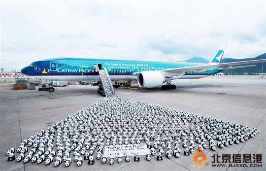 1600只纸熊猫亮相香港机场上演“快闪”【图】