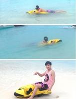 组图：林志颖和老婆海边度假照曝光 儿子Kimi搞怪出镜