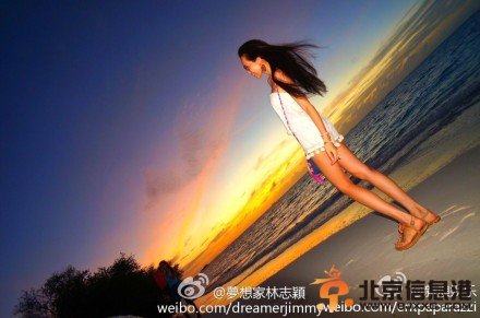 林志颖一家三口马尔代夫度假照片高清大图 陈若仪晒美腿秀与kimi合照