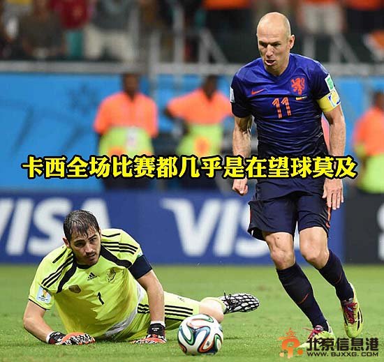 世界杯2014西班牙vs荷兰全回顾 卡西是全场最悲催之人
