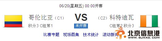 哥伦比亚vs科特迪瓦比分预测 贺炜：哥伦比亚胜整体攻守更加平衡