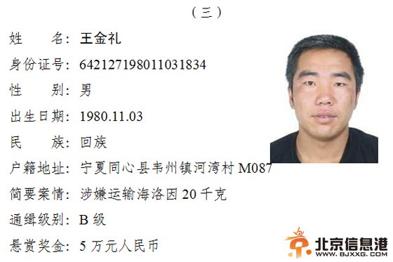 公安部悬赏通缉7名在逃毒品犯罪嫌疑人