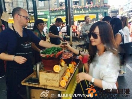 姚笛前段时间被拍到英国度假