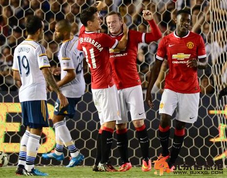 热身赛-曼联7-0银河 范加尔首秀埃雷拉两助攻