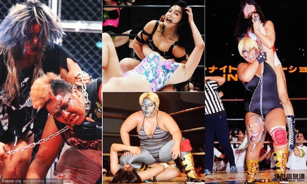 日本女子摔角香艳撩人 拳打脚踢徒手格斗以暴力<a href='http://www.bjxxg.cn/ent/' target='_blank'><u>娱乐</u></a>大众（组图）
