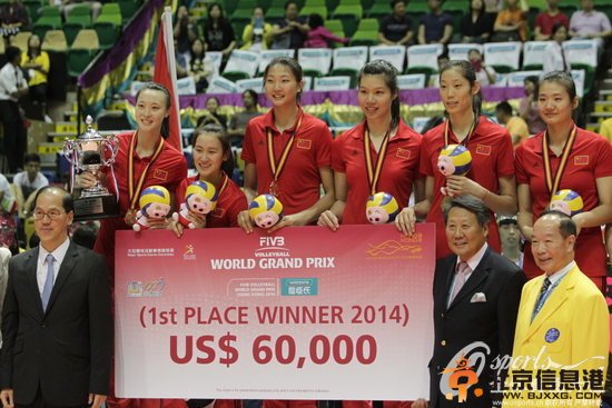 女排大奖赛香港站中国夺冠 3-1复仇意大利