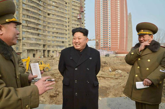 金正恩乘专机视察工地 要建世界级城市【图】