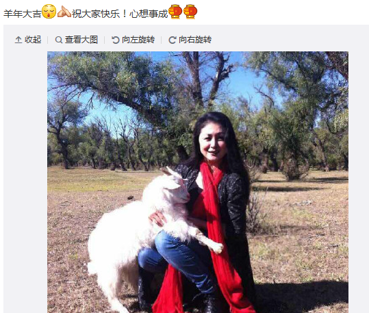 赵本山小姨子貌美 低胸装抱小羊抢镜【图】