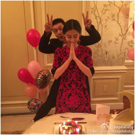 baby黄晓明恩爱情史回顾 baby庆26岁生日黄晓明搞怪入镜头【图】