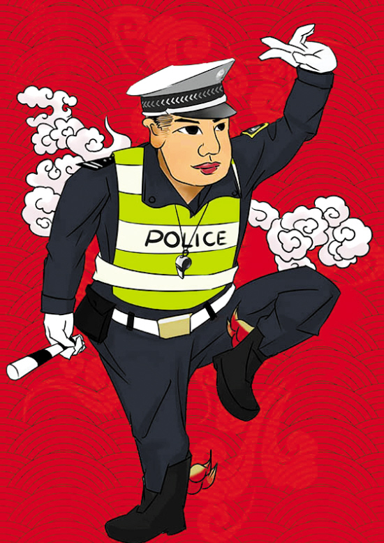 警察版“门神”