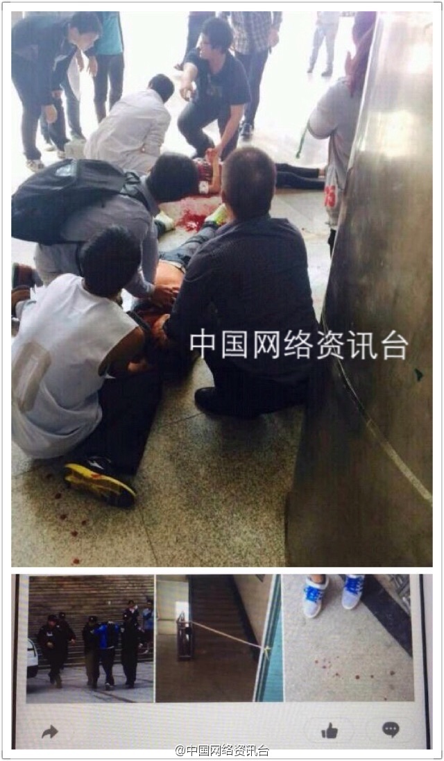 【现场】昆明一高校发生砍人事件 砍人者曾在该校就读