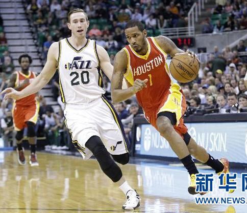 NBA常规赛：火箭客场91比109不敌犹他爵士队