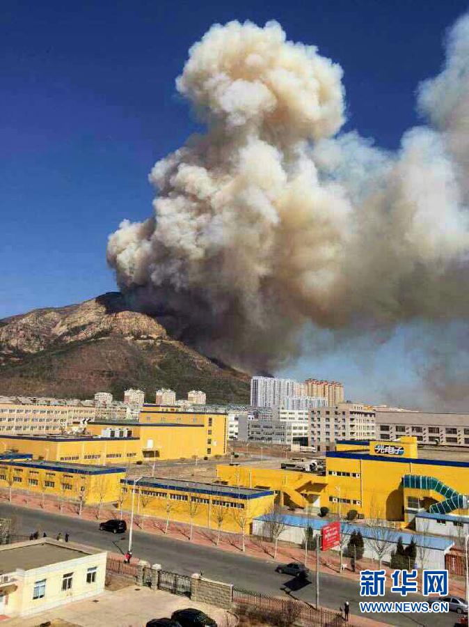 大连大黑山突发山火 消防部门全力灭火