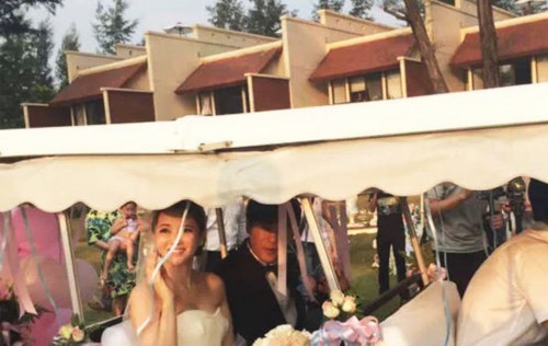 伊能静秦昊婚礼现场照曝光(组图)