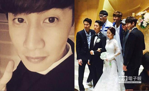 李光洙邀众星参加妹妹婚礼 帅气演员站新郎身旁