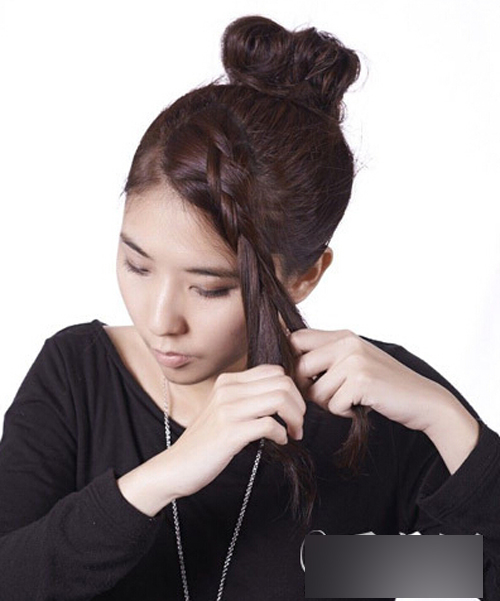 韩式编发图解教程 带给你不一样的花苞头