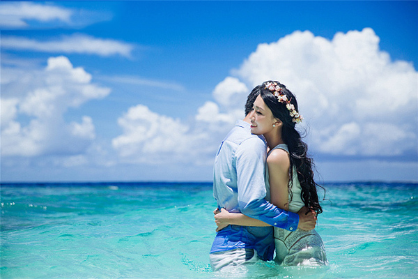 拍海景婚纱照如何挑选婚纱照礼服 变身性感美人鱼