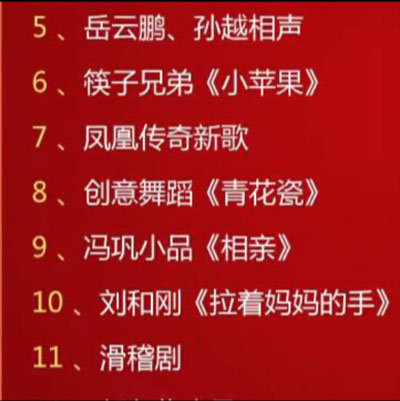 春晚首次彩排曝光部分节目 刘德华演唱《回家的路》