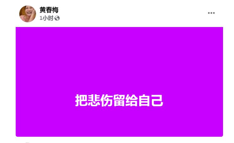 S妈首发动态：把悲伤留给自己